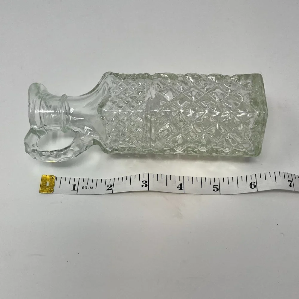 vintage anchor hocking wexford glass carafe pitcher clear